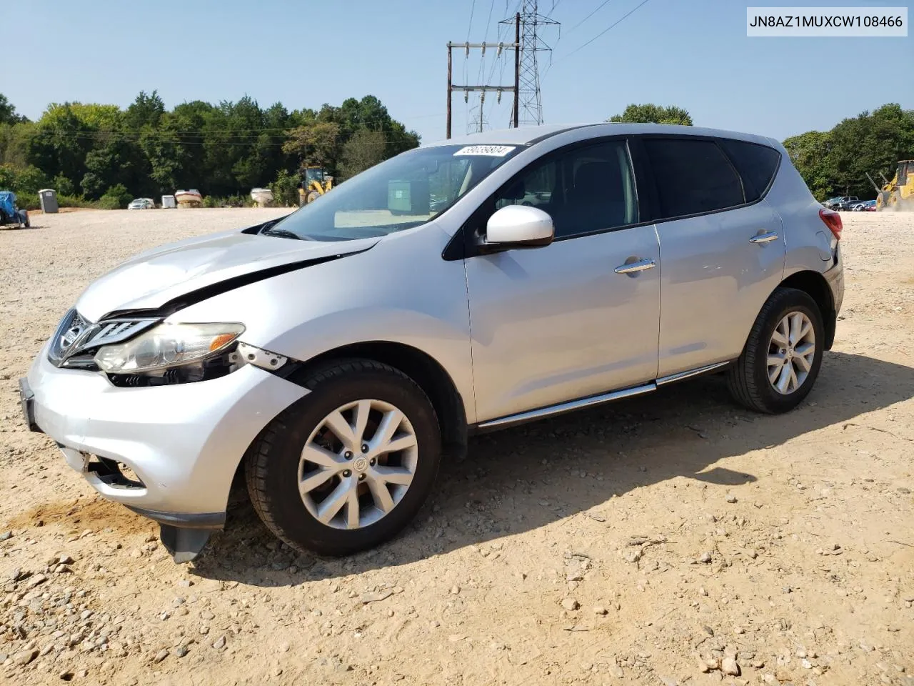 2012 Nissan Murano S VIN: JN8AZ1MUXCW108466 Lot: 69039804