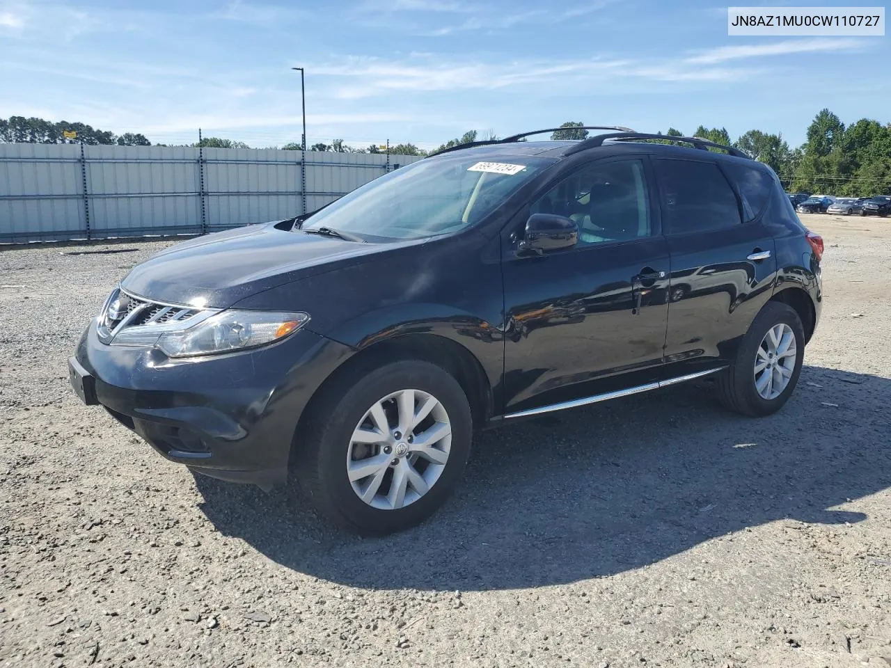 2012 Nissan Murano S VIN: JN8AZ1MU0CW110727 Lot: 69971234