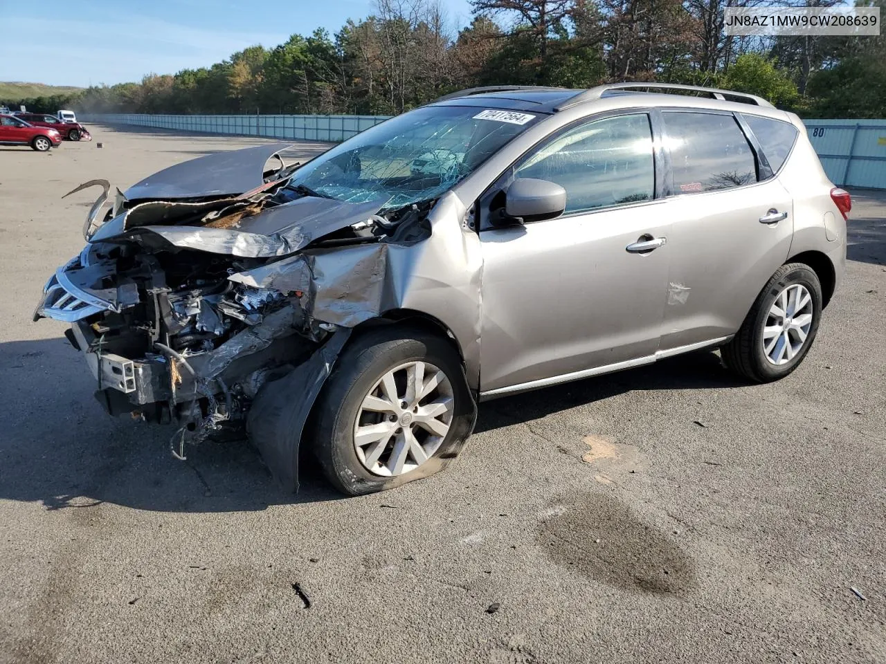 2012 Nissan Murano S VIN: JN8AZ1MW9CW208639 Lot: 70417564