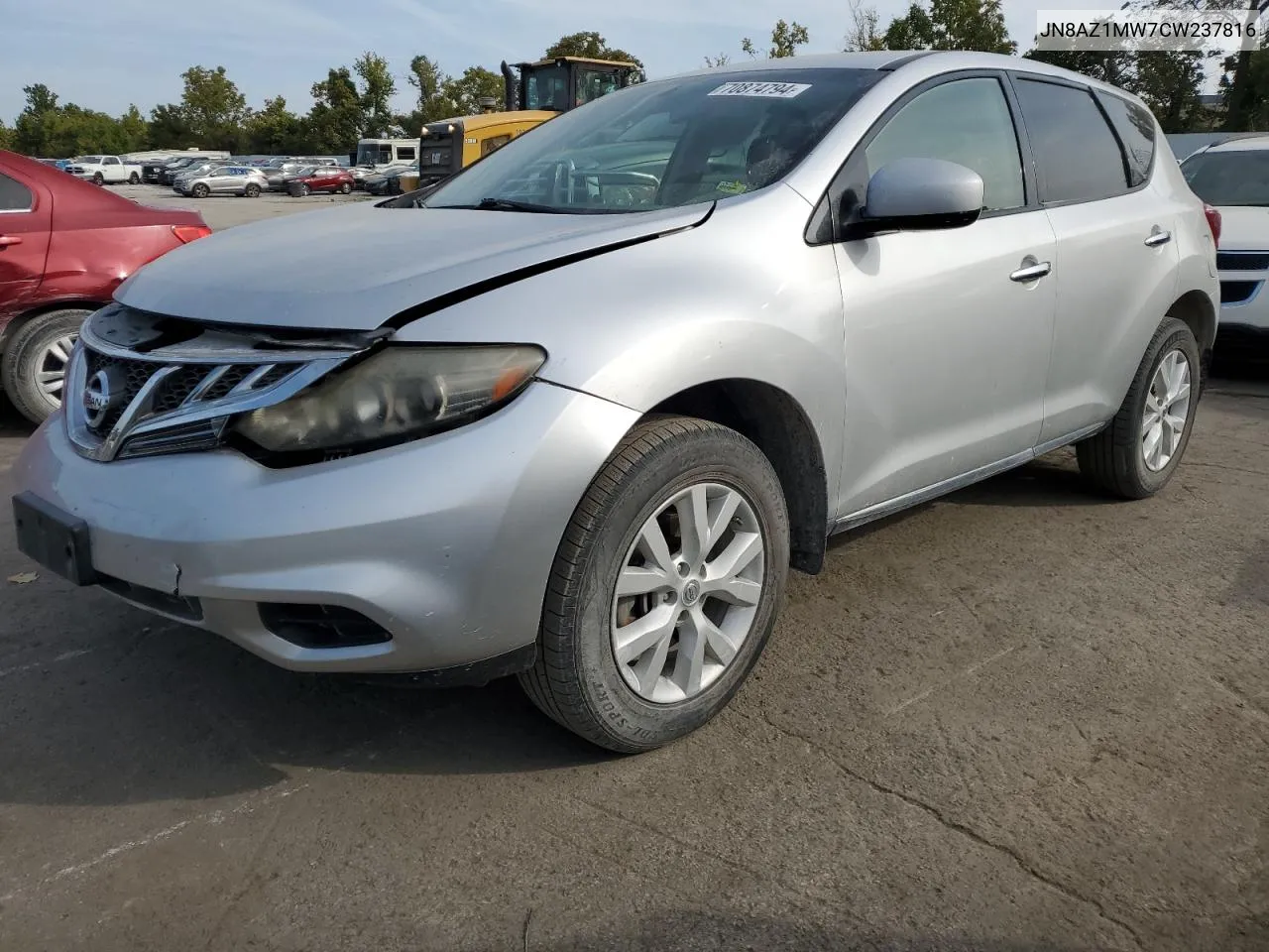 2012 Nissan Murano S VIN: JN8AZ1MW7CW237816 Lot: 70874794