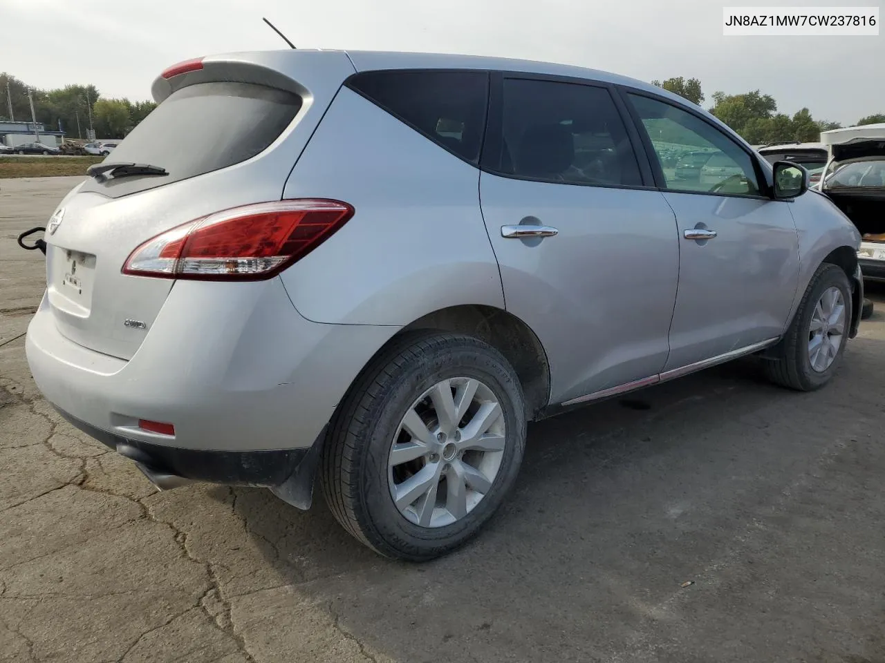 2012 Nissan Murano S VIN: JN8AZ1MW7CW237816 Lot: 70874794