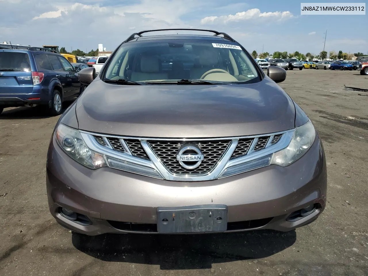 JN8AZ1MW6CW233112 2012 Nissan Murano S