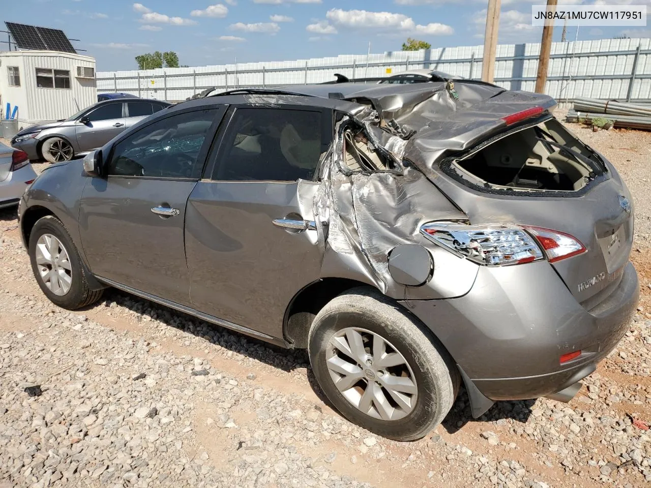 2012 Nissan Murano S VIN: JN8AZ1MU7CW117951 Lot: 71219524