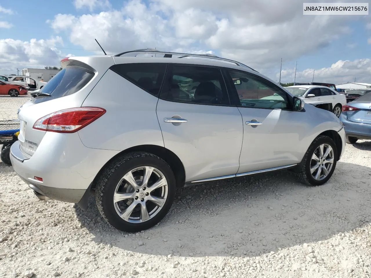 2012 Nissan Murano S VIN: JN8AZ1MW6CW215676 Lot: 72153104