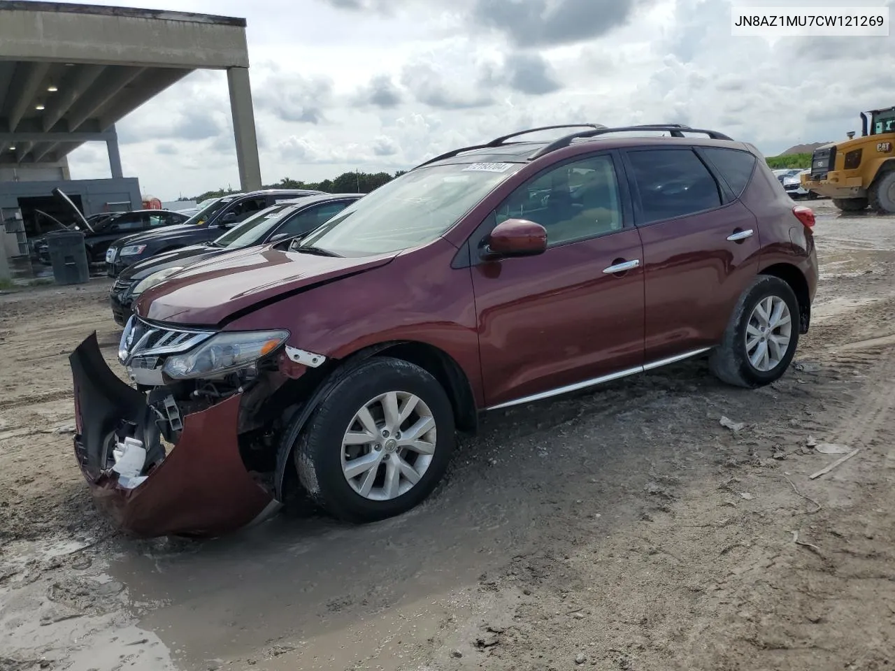 2012 Nissan Murano S VIN: JN8AZ1MU7CW121269 Lot: 72193704