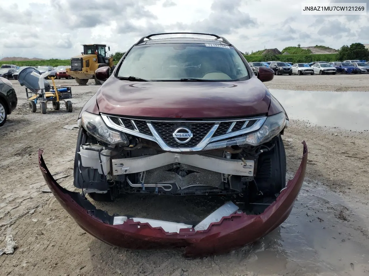 2012 Nissan Murano S VIN: JN8AZ1MU7CW121269 Lot: 72193704