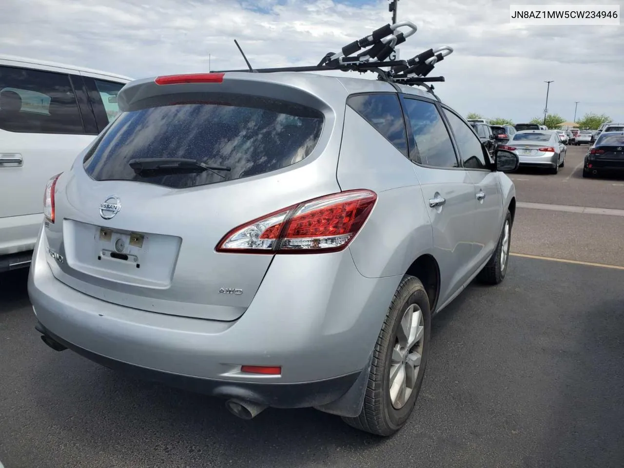 2012 Nissan Murano S VIN: JN8AZ1MW5CW234946 Lot: 72289174