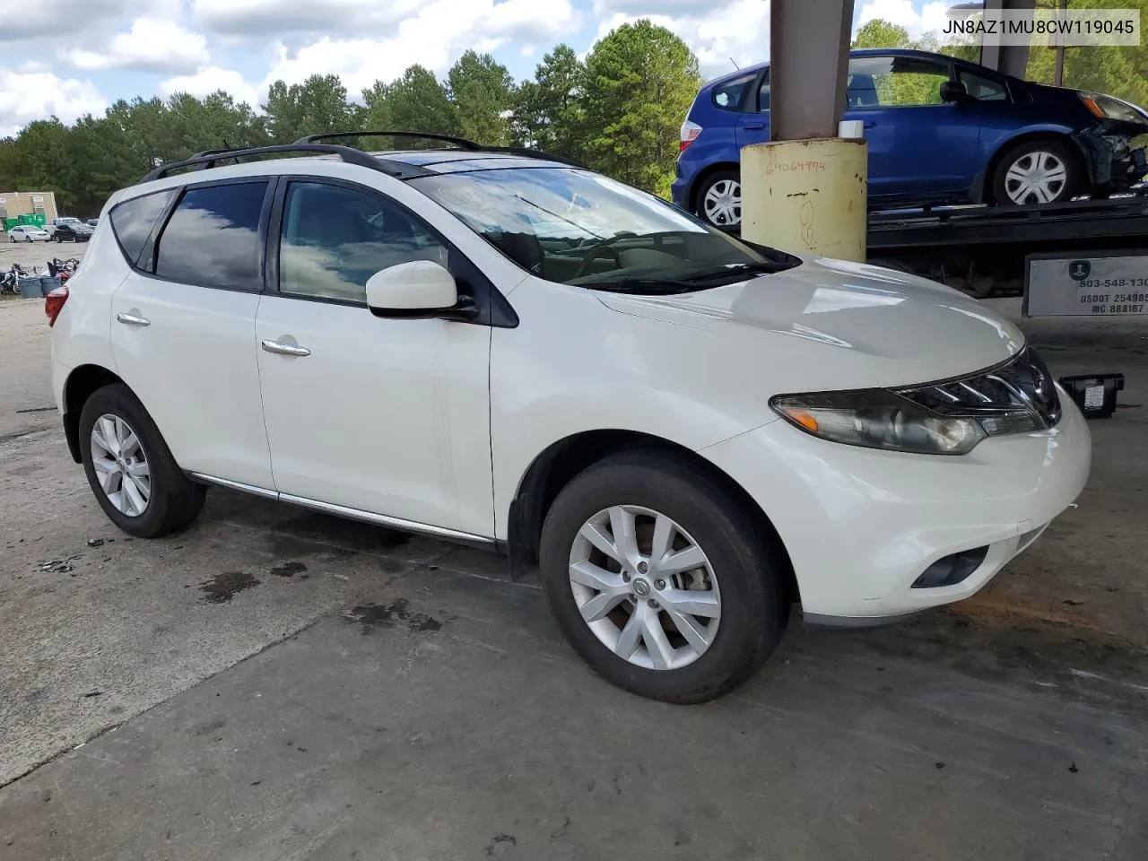 2012 Nissan Murano S VIN: JN8AZ1MU8CW119045 Lot: 72733914