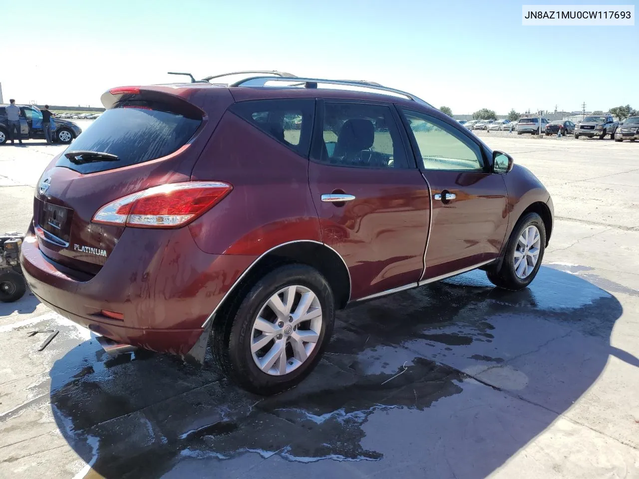 2012 Nissan Murano S VIN: JN8AZ1MU0CW117693 Lot: 73566144