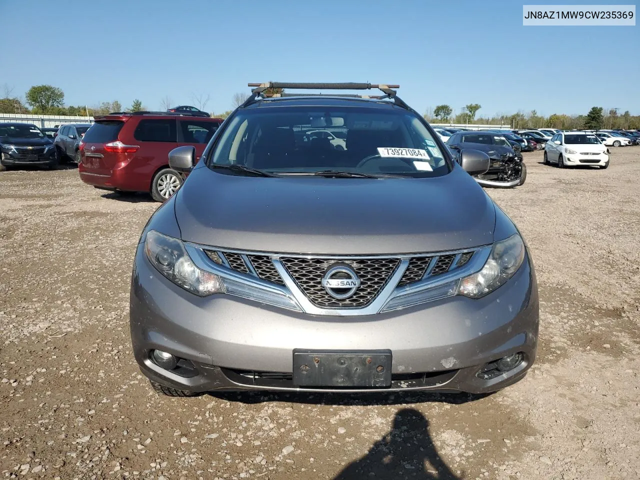 2012 Nissan Murano S VIN: JN8AZ1MW9CW235369 Lot: 73927084