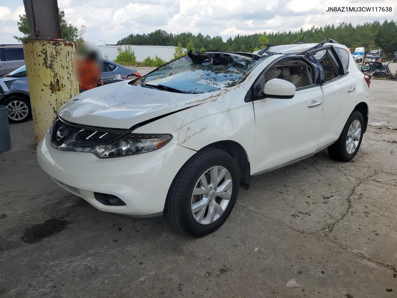 2012 Nissan Murano S VIN: JN8AZ1MU3CW117638 Lot: 73930004