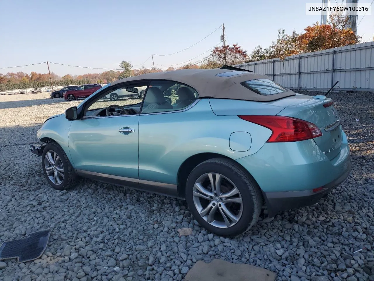 2012 Nissan Murano Crosscabriolet VIN: JN8AZ1FY6CW100316 Lot: 74710694