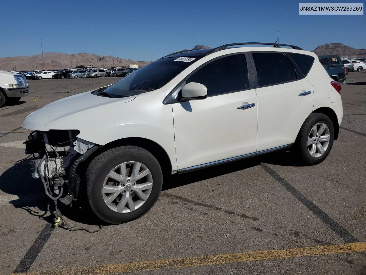 2012 Nissan Murano S VIN: JN8AZ1MW3CW239269 Lot: 74925634