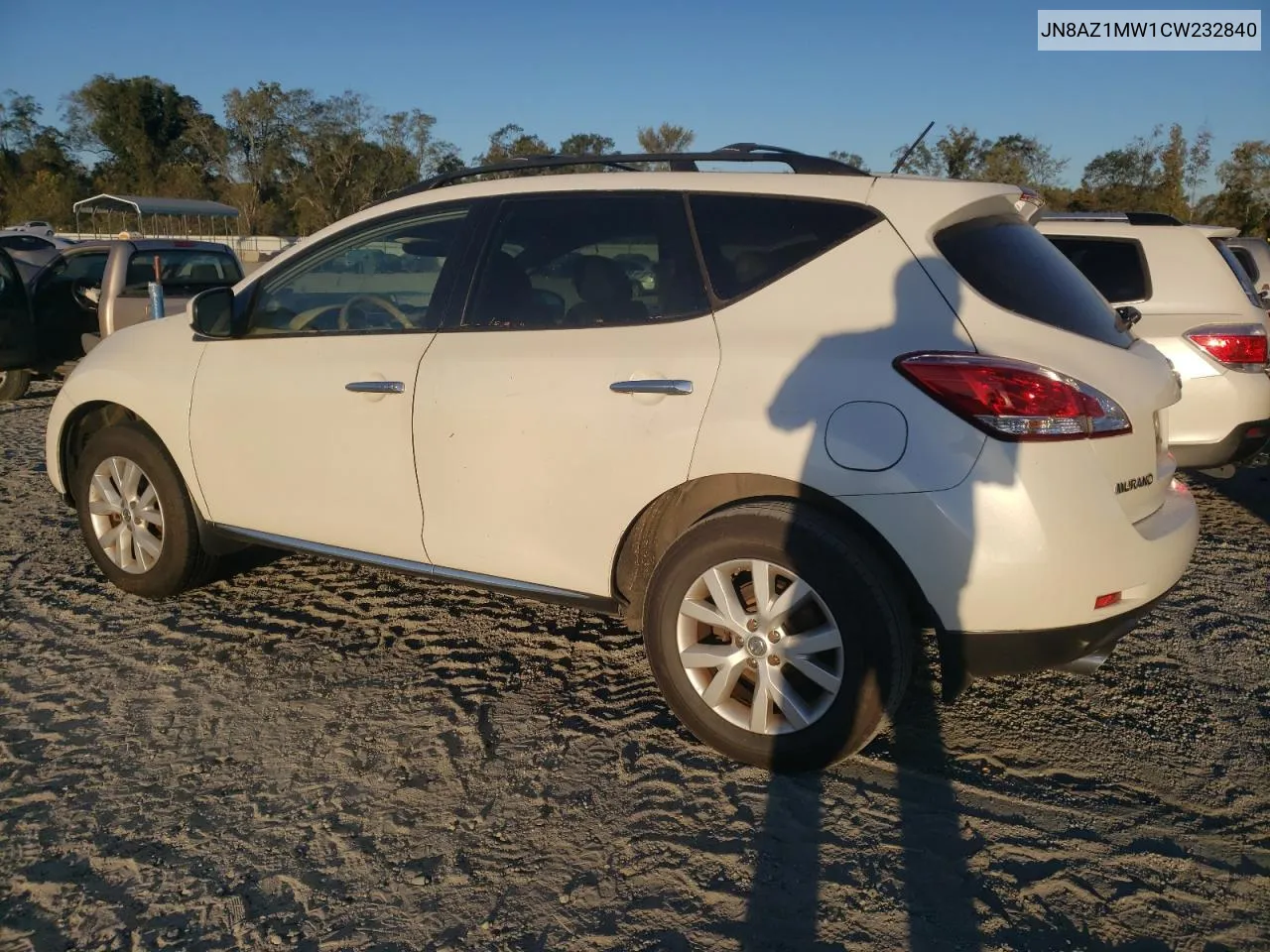 2012 Nissan Murano S VIN: JN8AZ1MW1CW232840 Lot: 75043364