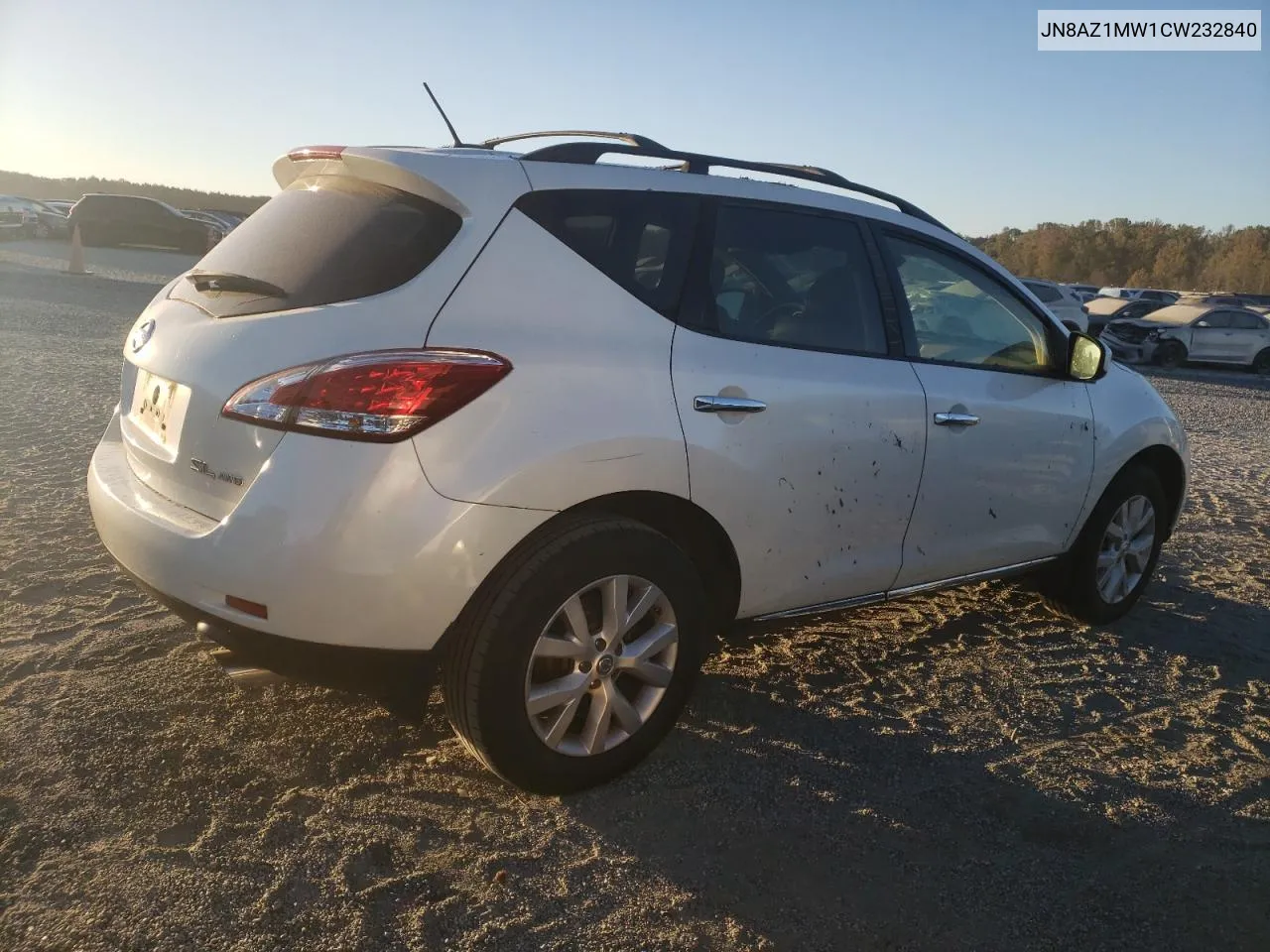 2012 Nissan Murano S VIN: JN8AZ1MW1CW232840 Lot: 75043364