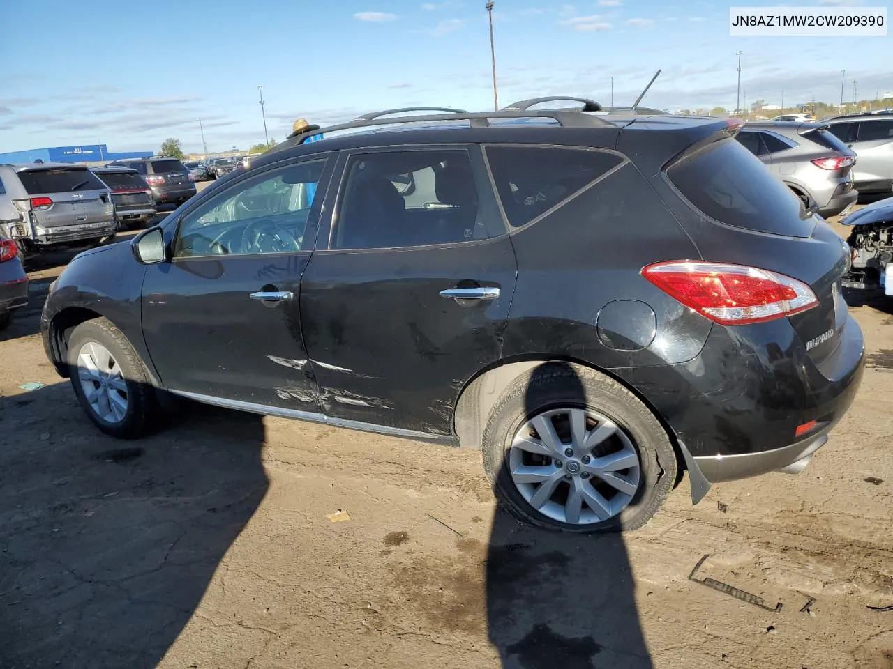 2012 Nissan Murano S VIN: JN8AZ1MW2CW209390 Lot: 75212244