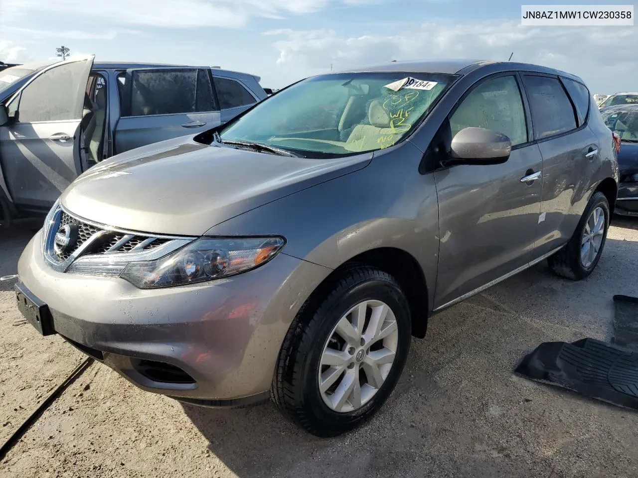 2012 Nissan Murano S VIN: JN8AZ1MW1CW230358 Lot: 75309184