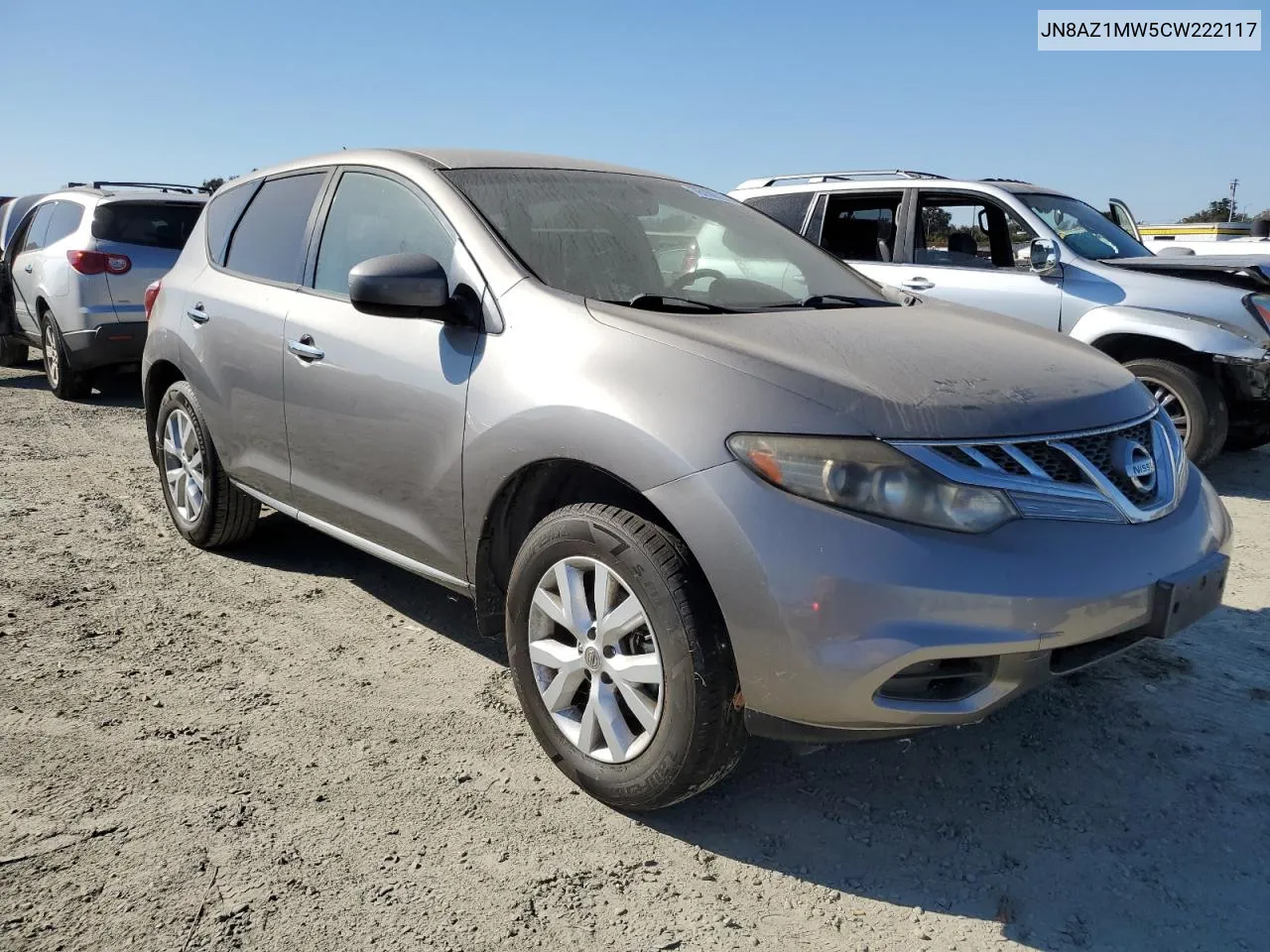 2012 Nissan Murano S VIN: JN8AZ1MW5CW222117 Lot: 76109764