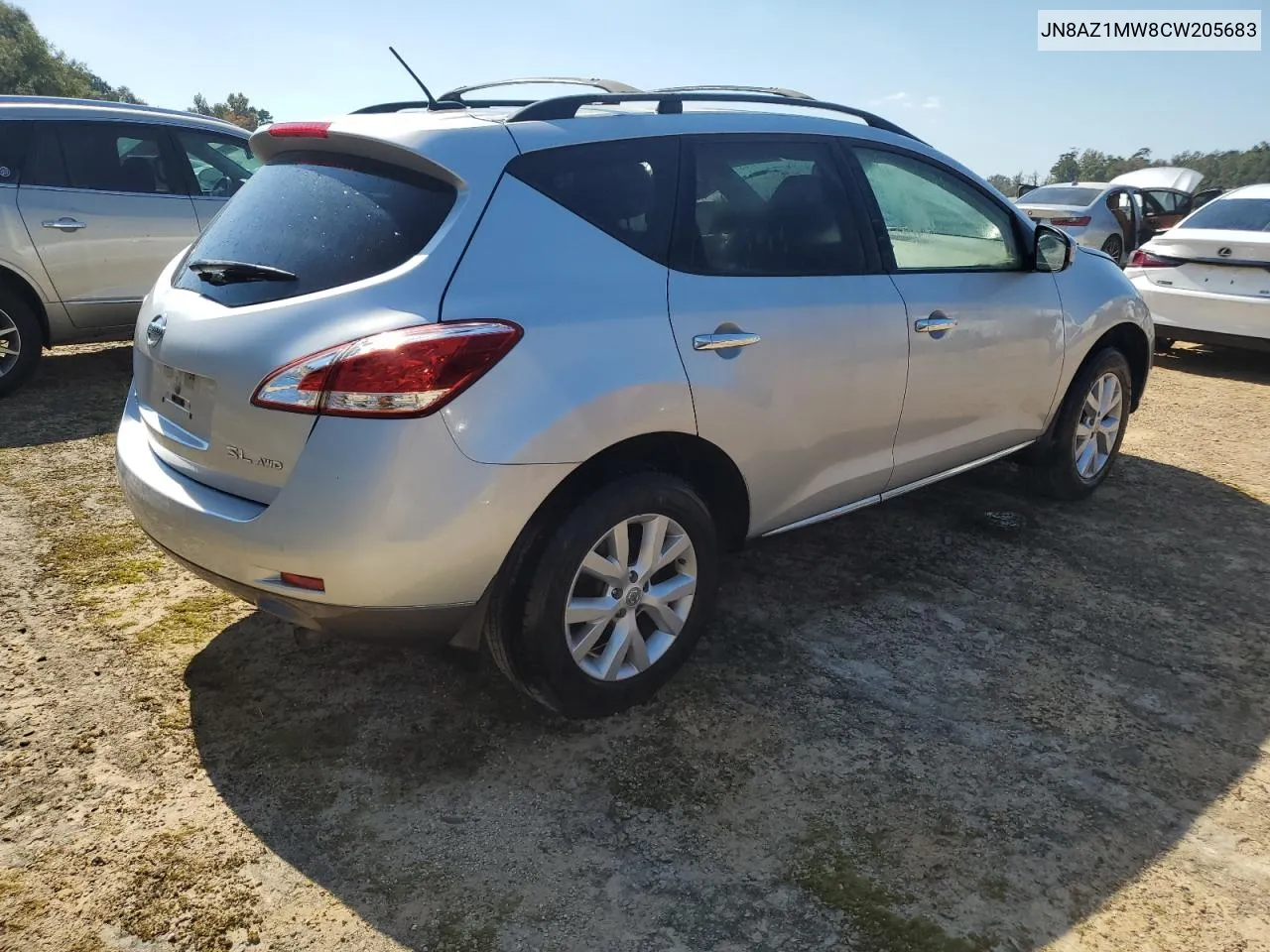 2012 Nissan Murano S VIN: JN8AZ1MW8CW205683 Lot: 76185784