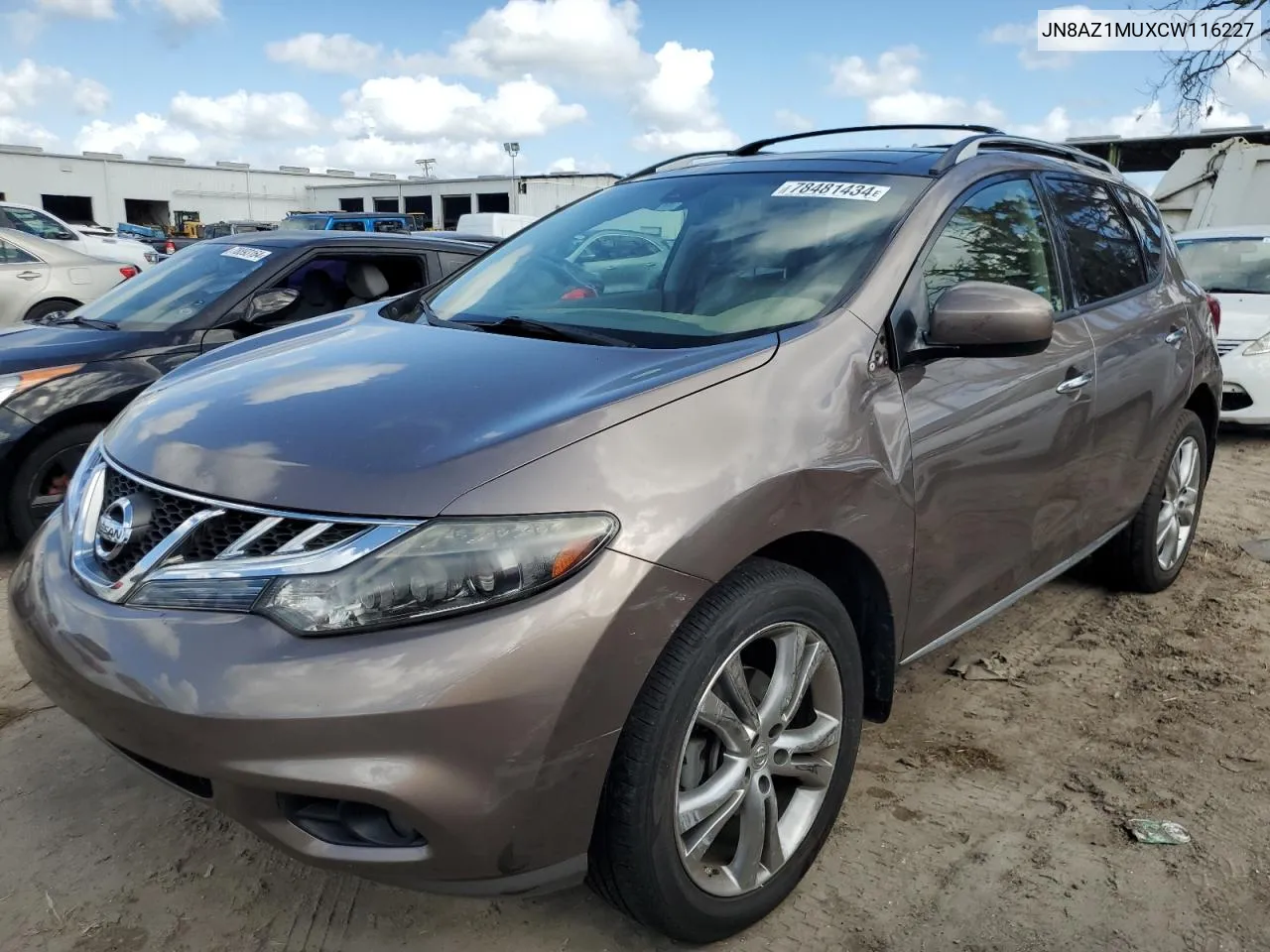 2012 Nissan Murano S VIN: JN8AZ1MUXCW116227 Lot: 78481434