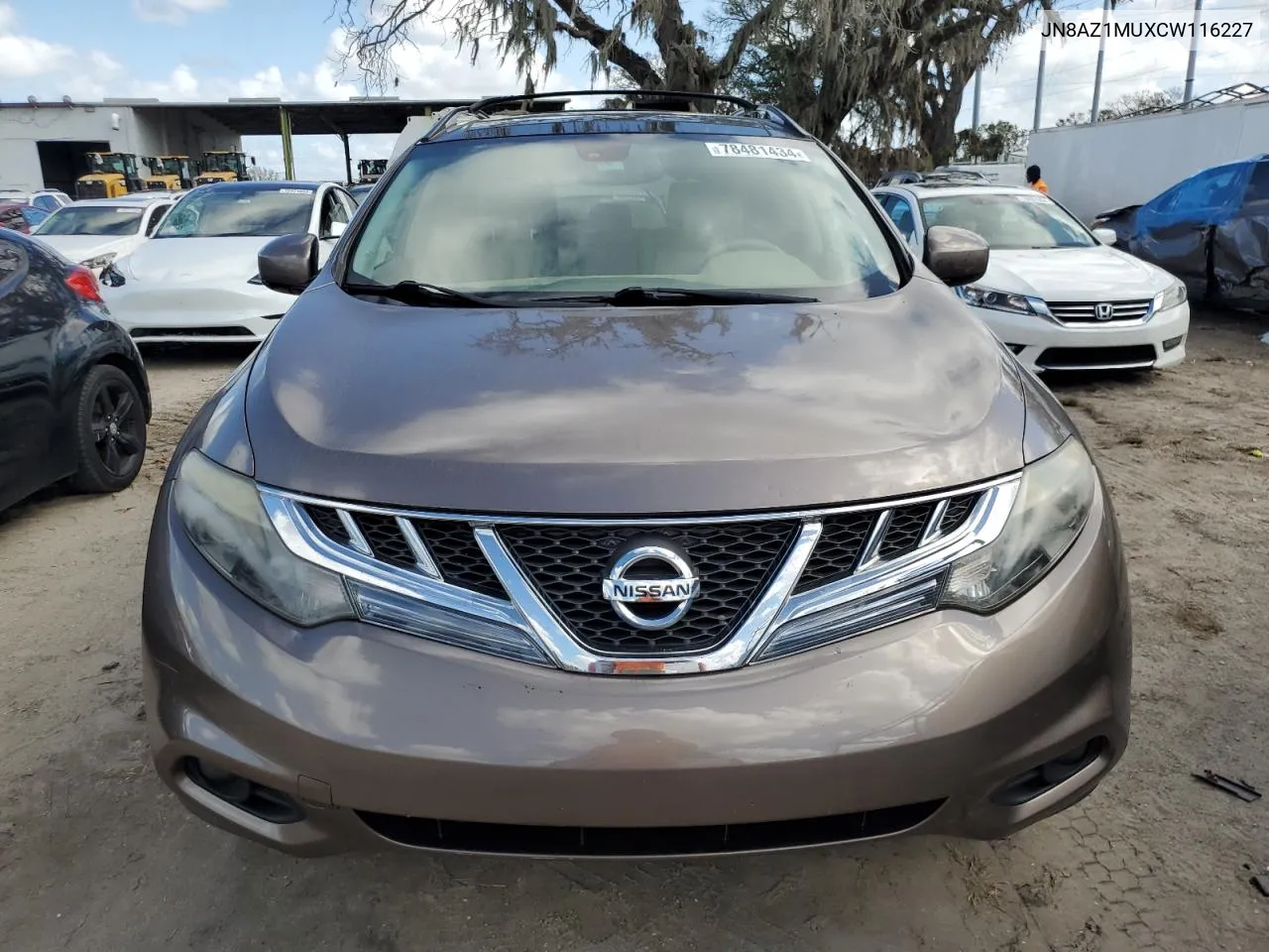 2012 Nissan Murano S VIN: JN8AZ1MUXCW116227 Lot: 78481434