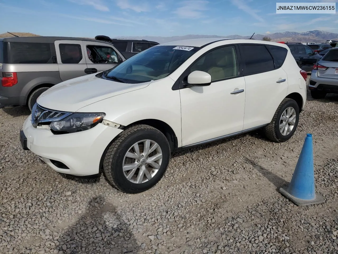 2012 Nissan Murano S VIN: JN8AZ1MW6CW236155 Lot: 78843474