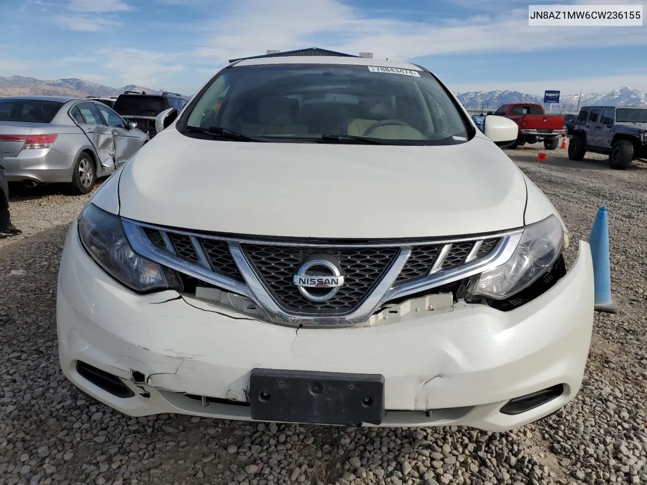 2012 Nissan Murano S VIN: JN8AZ1MW6CW236155 Lot: 78843474