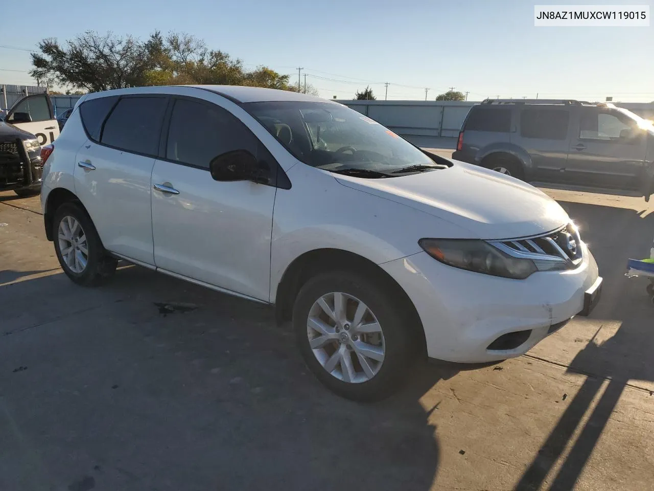 2012 Nissan Murano S VIN: JN8AZ1MUXCW119015 Lot: 79168334