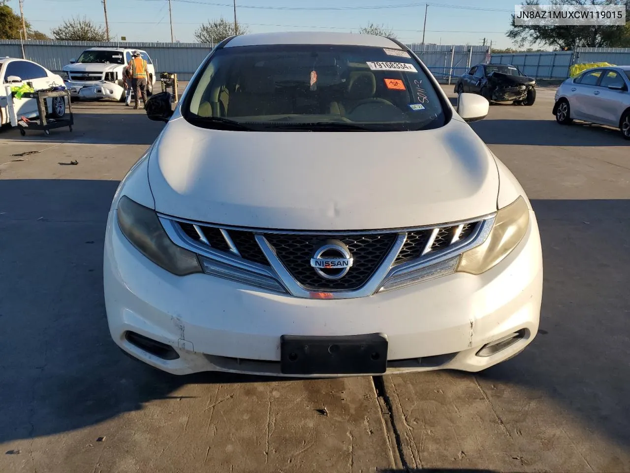 2012 Nissan Murano S VIN: JN8AZ1MUXCW119015 Lot: 79168334