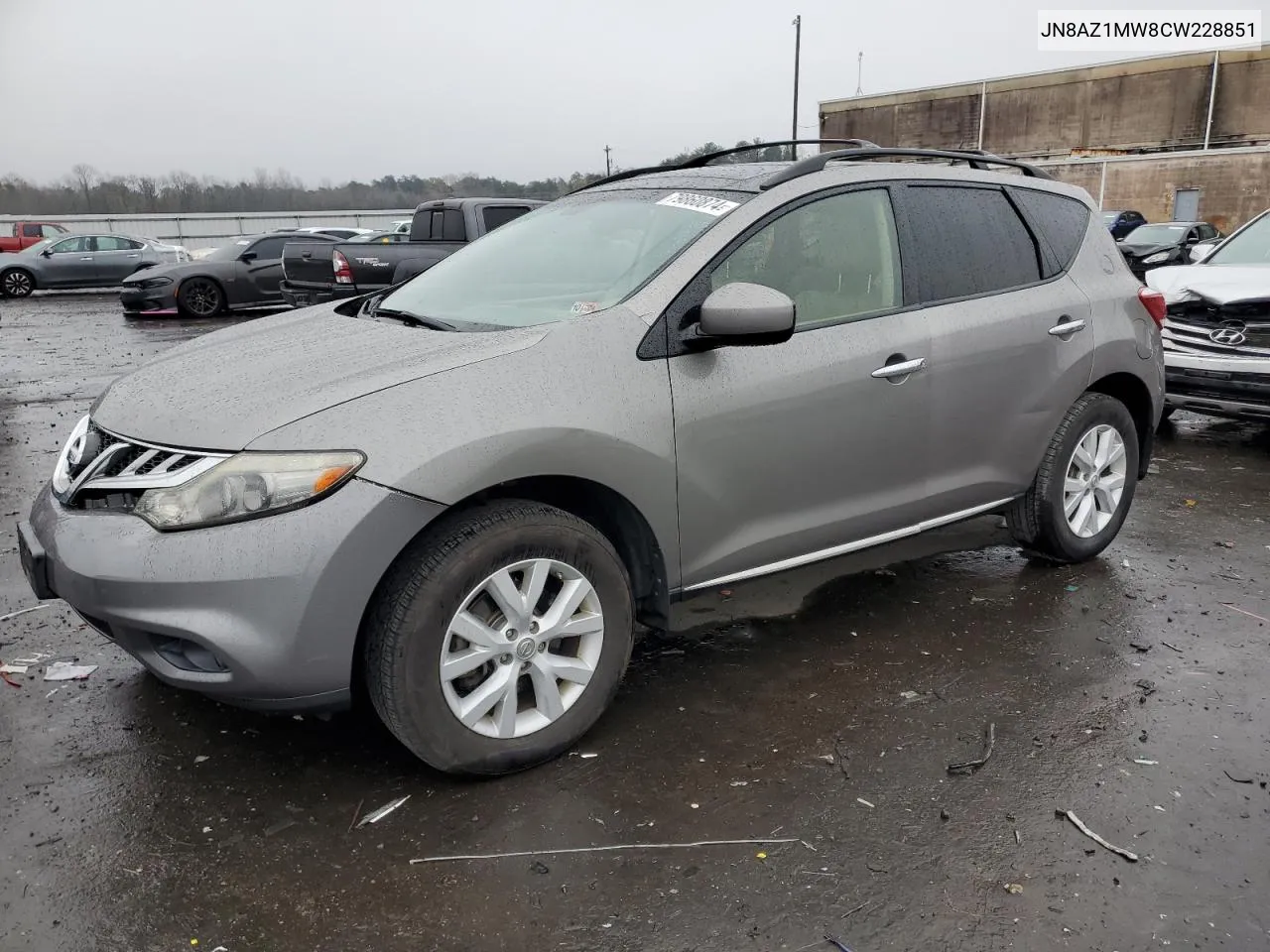 2012 Nissan Murano S VIN: JN8AZ1MW8CW228851 Lot: 79860874