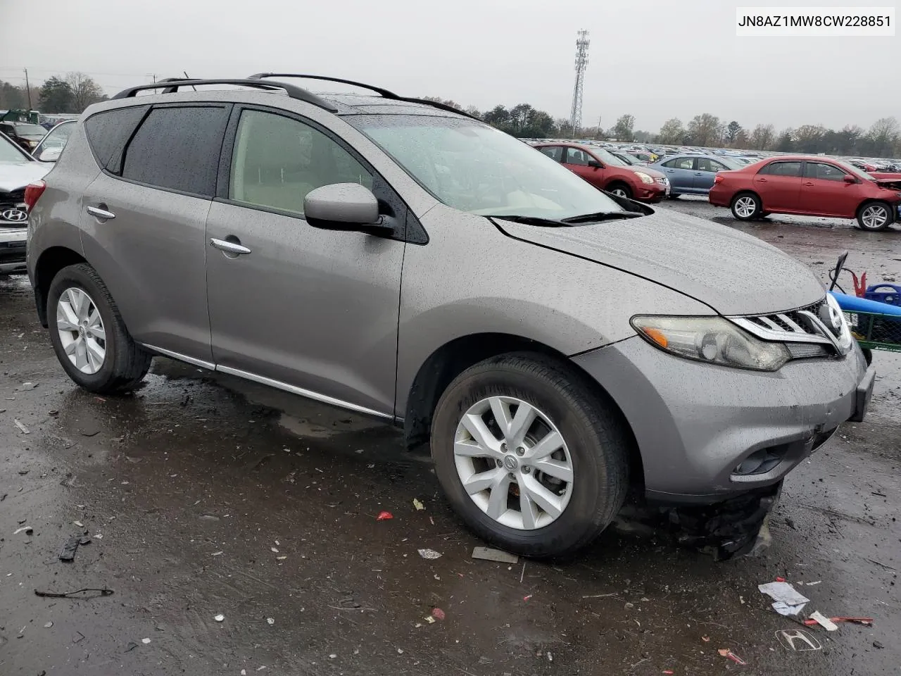 2012 Nissan Murano S VIN: JN8AZ1MW8CW228851 Lot: 79860874