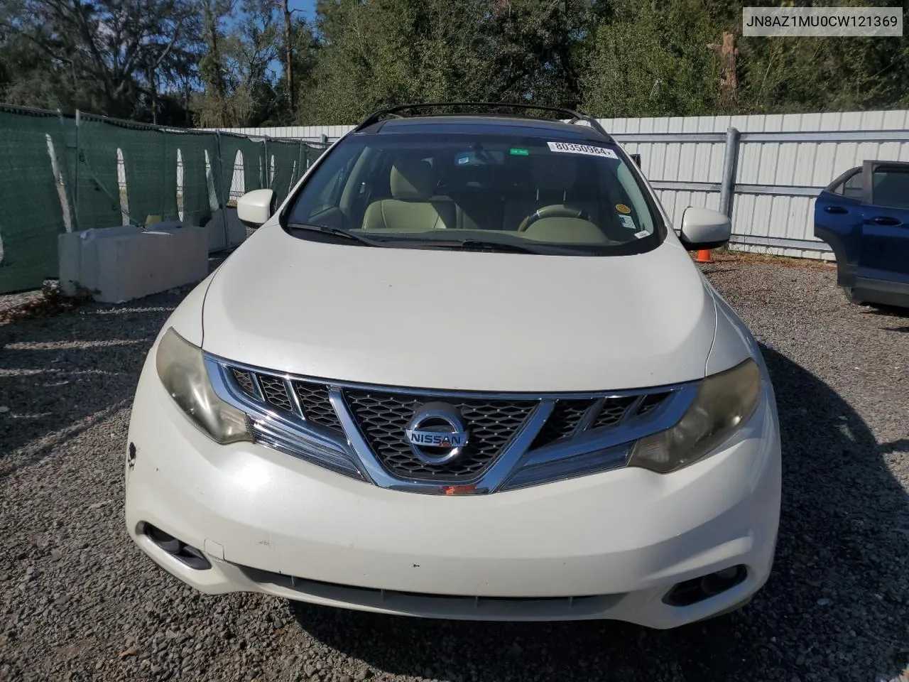 2012 Nissan Murano S VIN: JN8AZ1MU0CW121369 Lot: 80350984