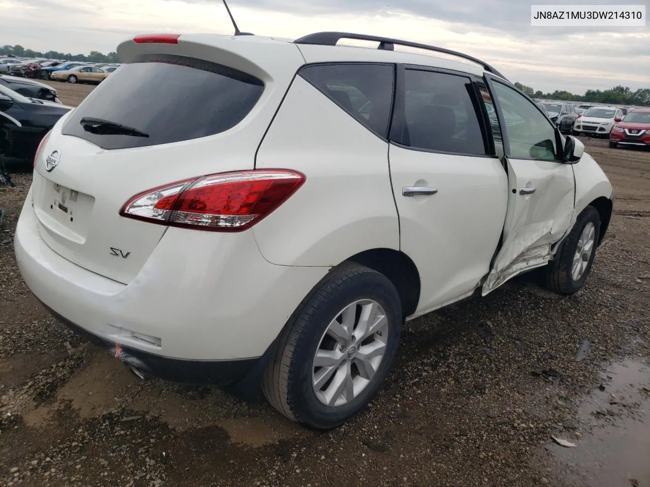 2013 Nissan Murano S VIN: JN8AZ1MU3DW214310 Lot: 67401144