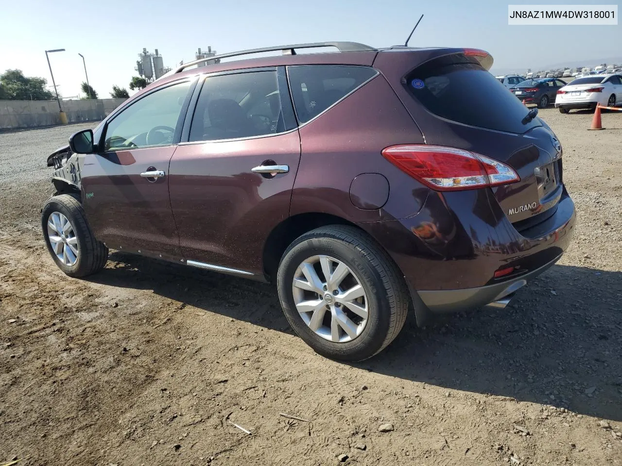 2013 Nissan Murano S VIN: JN8AZ1MW4DW318001 Lot: 71115084