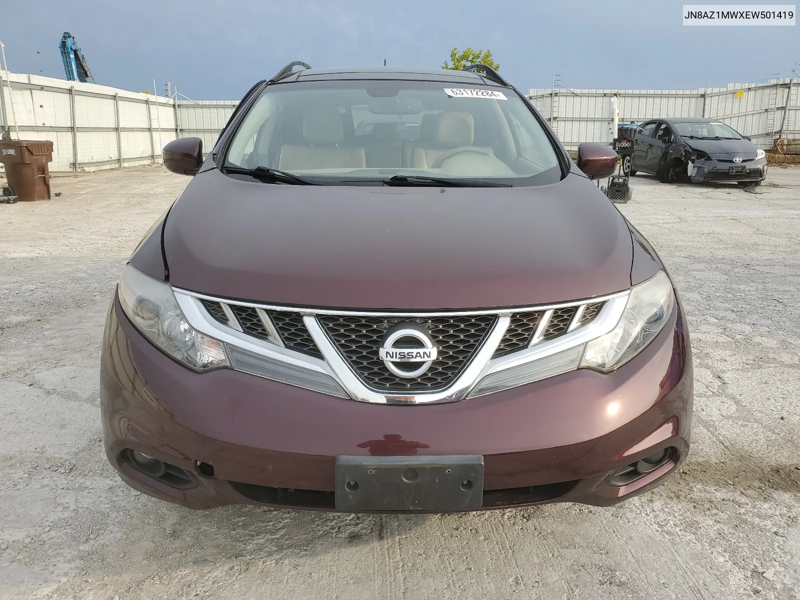 2014 Nissan Murano S VIN: JN8AZ1MWXEW501419 Lot: 63172284