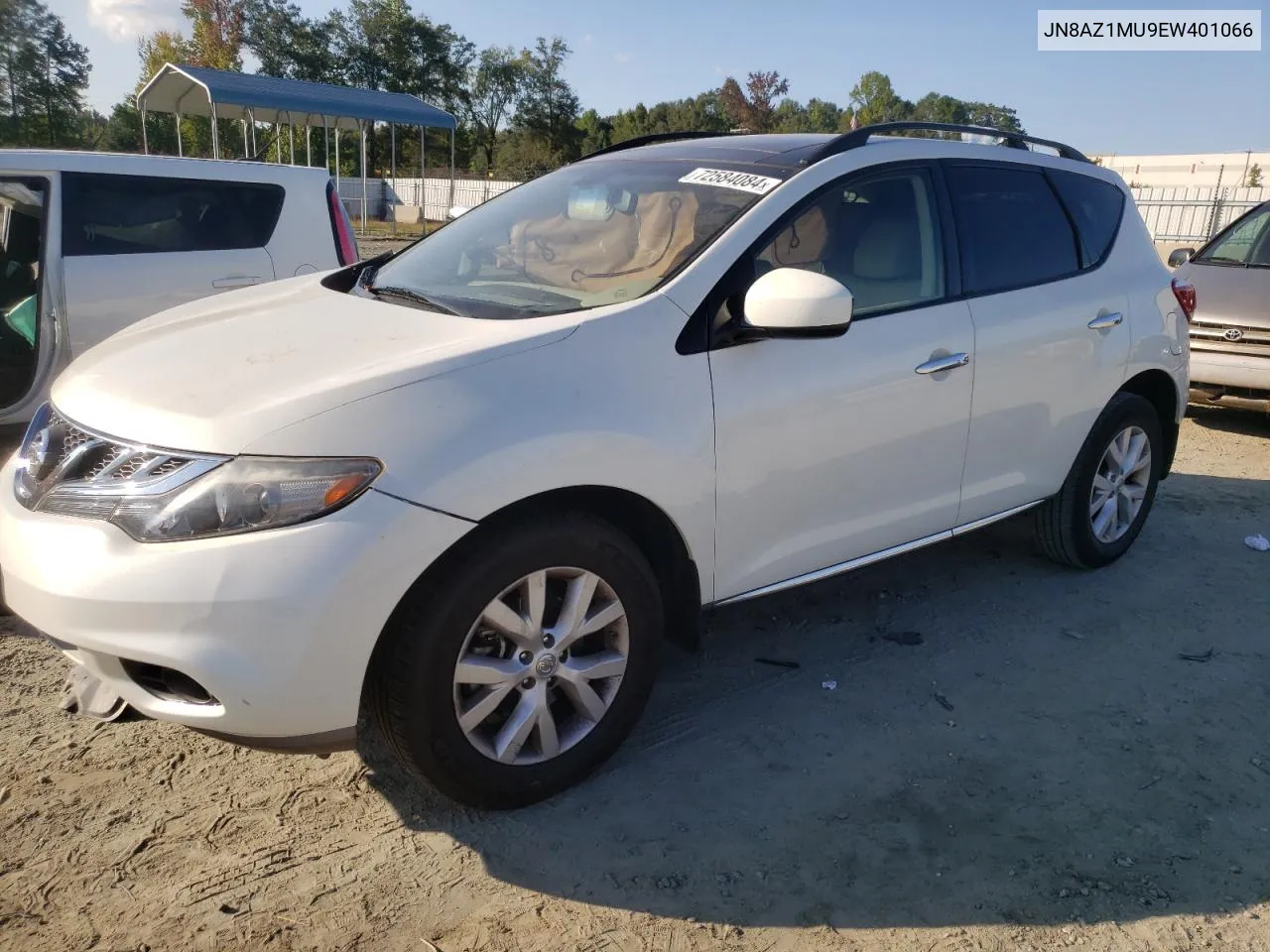 2014 Nissan Murano S VIN: JN8AZ1MU9EW401066 Lot: 72584084