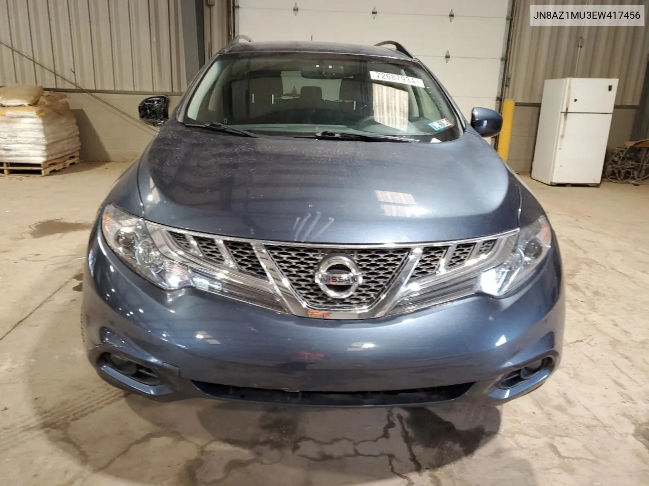 2014 Nissan Murano S VIN: JN8AZ1MU3EW417456 Lot: 72687934