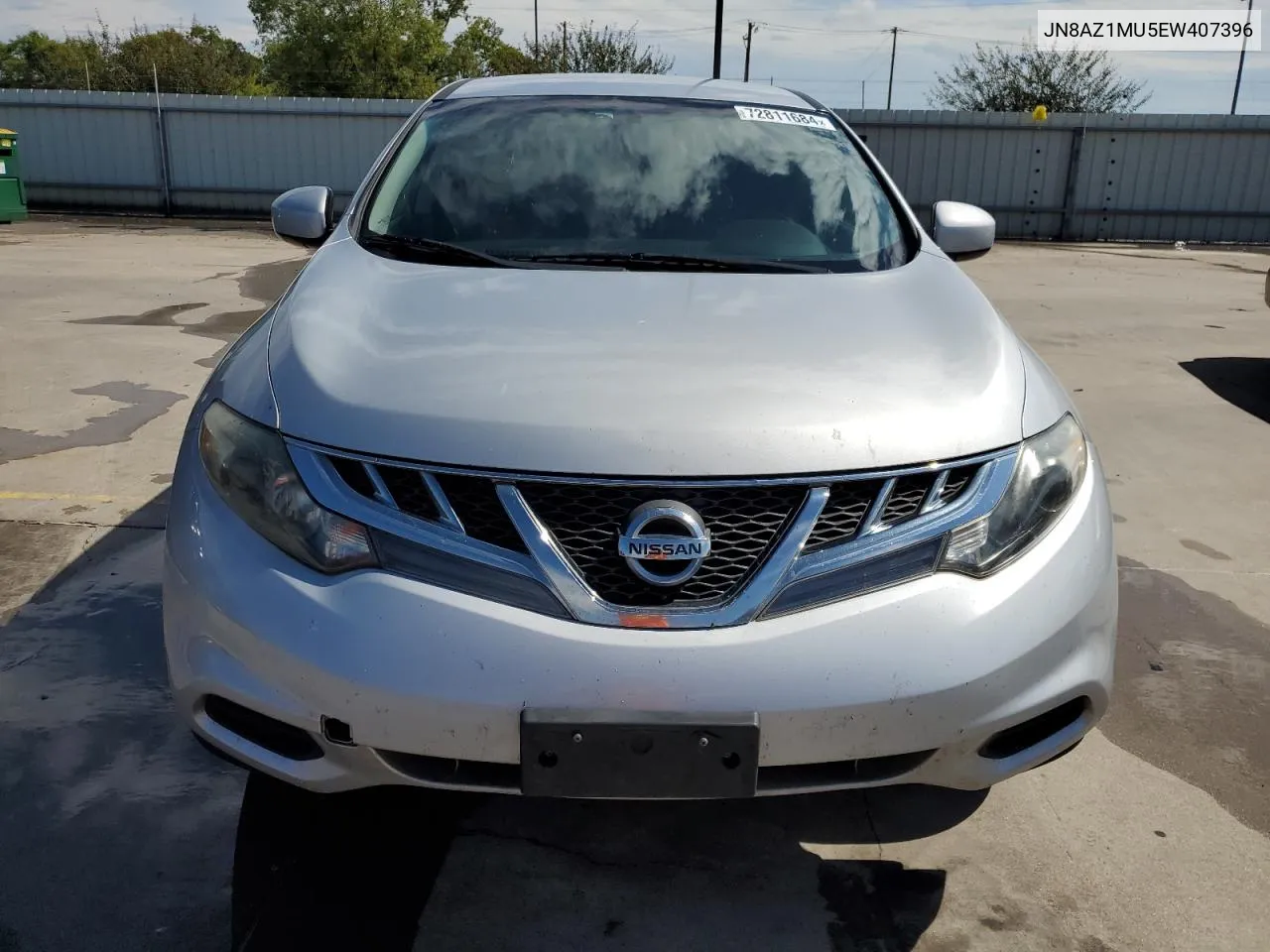 2014 Nissan Murano S VIN: JN8AZ1MU5EW407396 Lot: 72811684