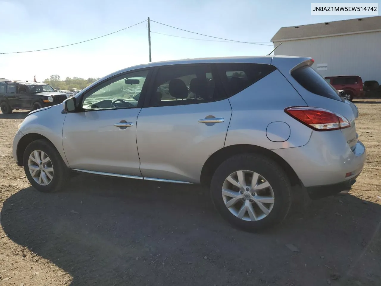 2014 Nissan Murano S VIN: JN8AZ1MW5EW514742 Lot: 72891194