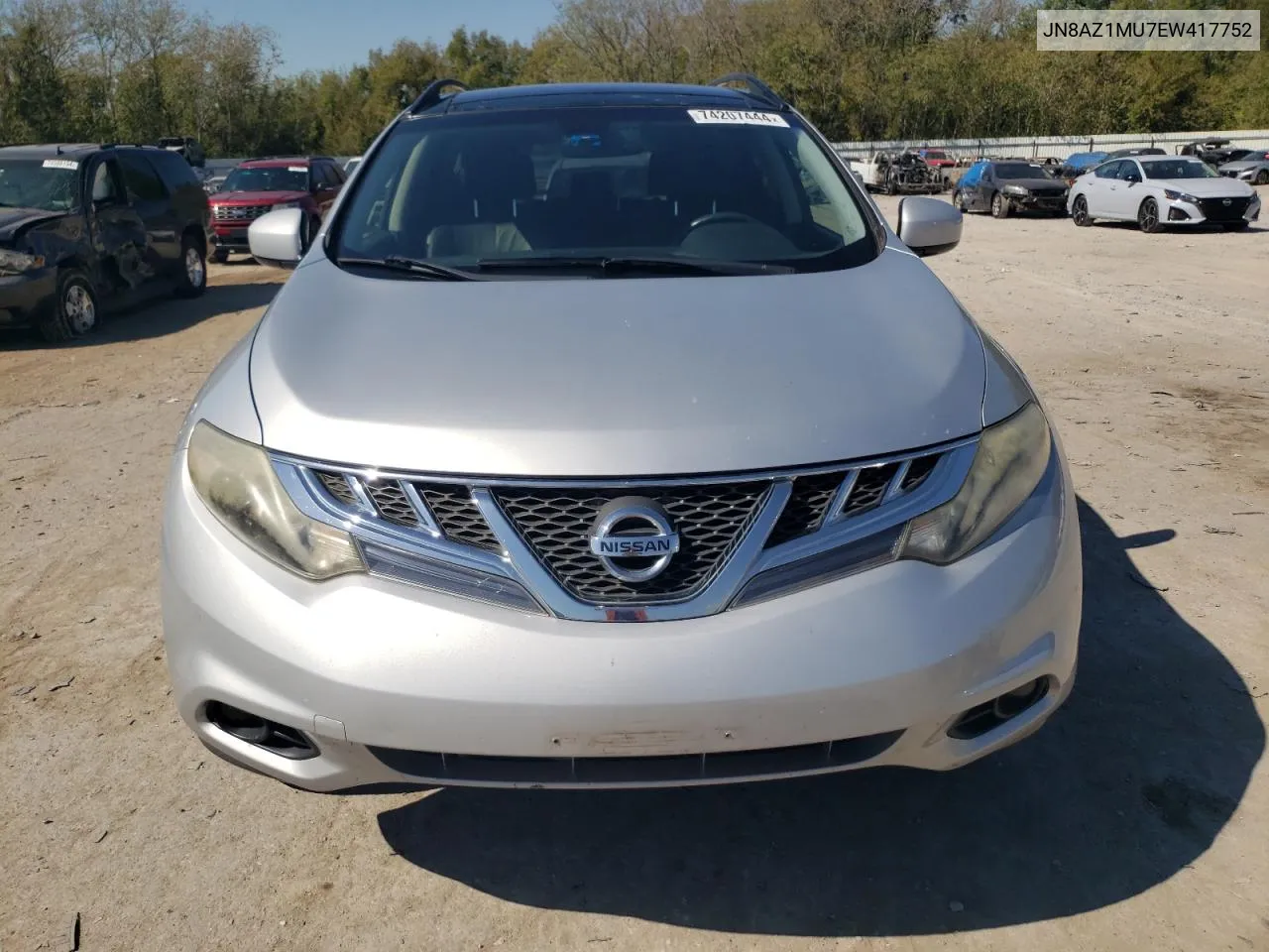 2014 Nissan Murano S VIN: JN8AZ1MU7EW417752 Lot: 74207444