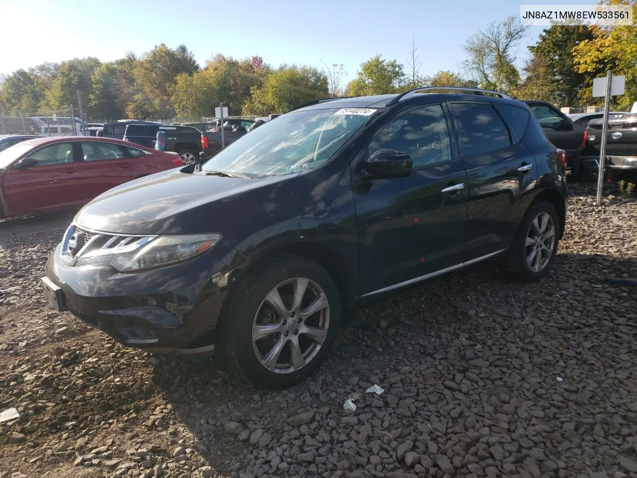 2014 Nissan Murano S VIN: JN8AZ1MW8EW533561 Lot: 75140274