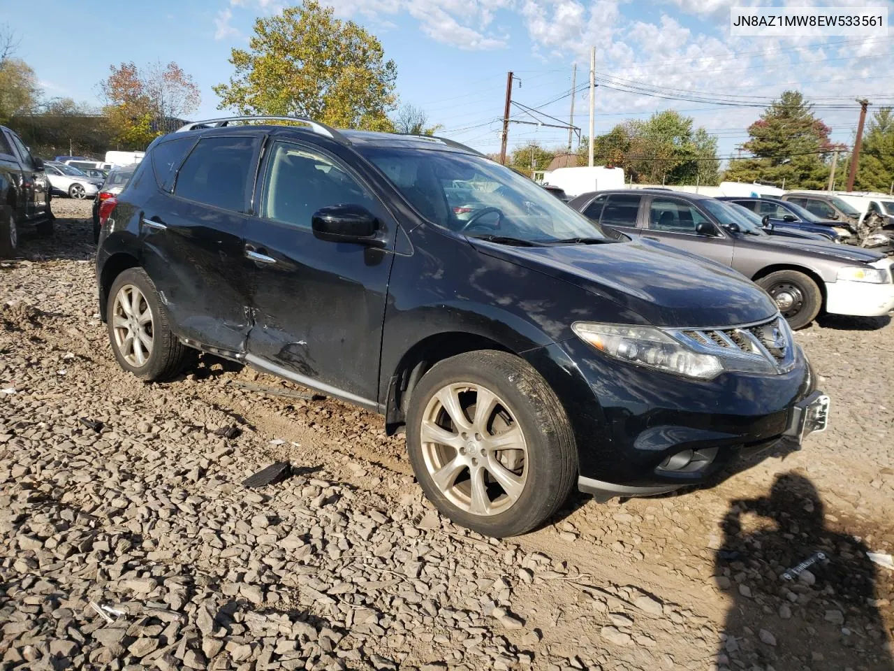 2014 Nissan Murano S VIN: JN8AZ1MW8EW533561 Lot: 75140274