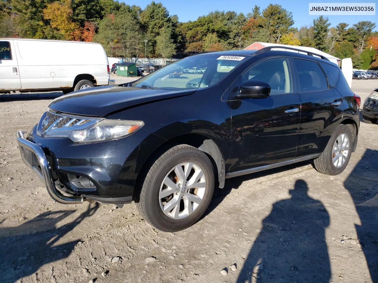 2014 Nissan Murano S VIN: JN8AZ1MW3EW530356 Lot: 76093064