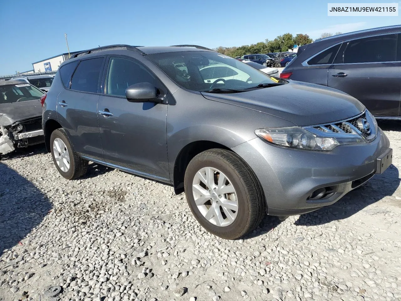 2014 Nissan Murano S VIN: JN8AZ1MU9EW421155 Lot: 76253464