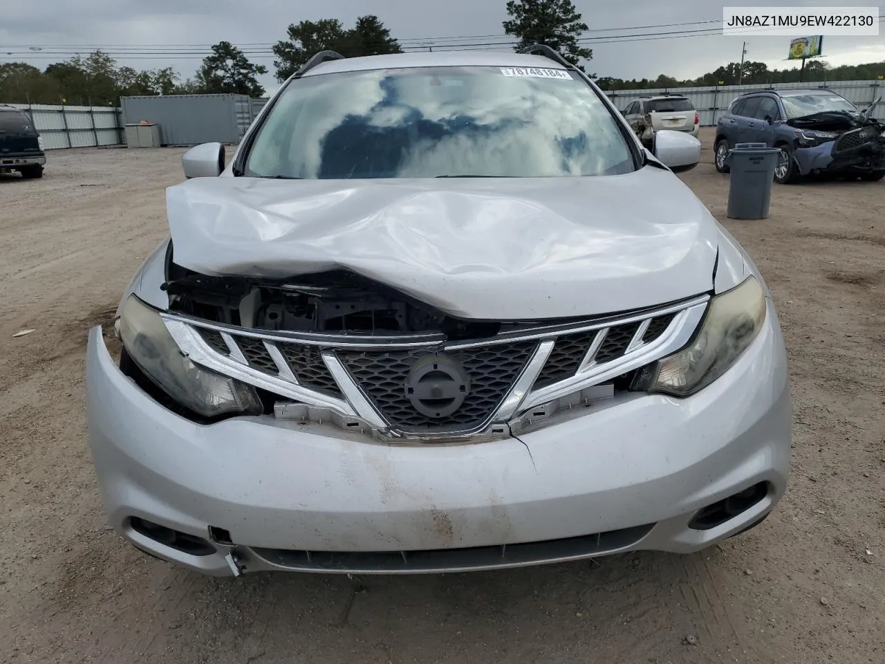 2014 Nissan Murano S VIN: JN8AZ1MU9EW422130 Lot: 78748184