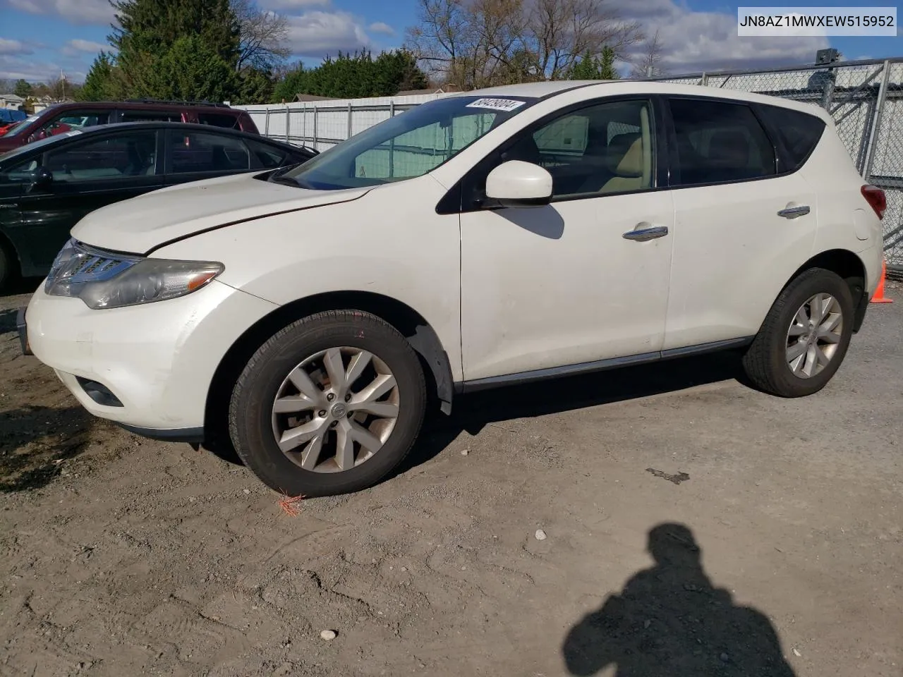 2014 Nissan Murano S VIN: JN8AZ1MWXEW515952 Lot: 80429004