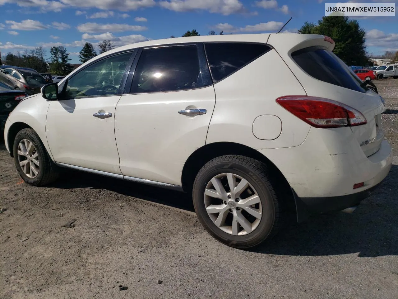 2014 Nissan Murano S VIN: JN8AZ1MWXEW515952 Lot: 80429004