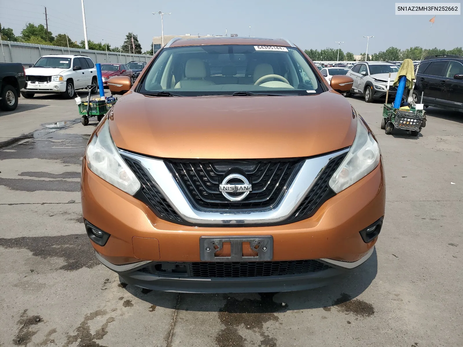 2015 Nissan Murano S VIN: 5N1AZ2MH3FN252662 Lot: 64355144