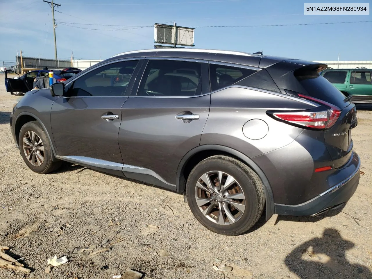 2015 Nissan Murano S VIN: 5N1AZ2MG8FN280934 Lot: 65802414