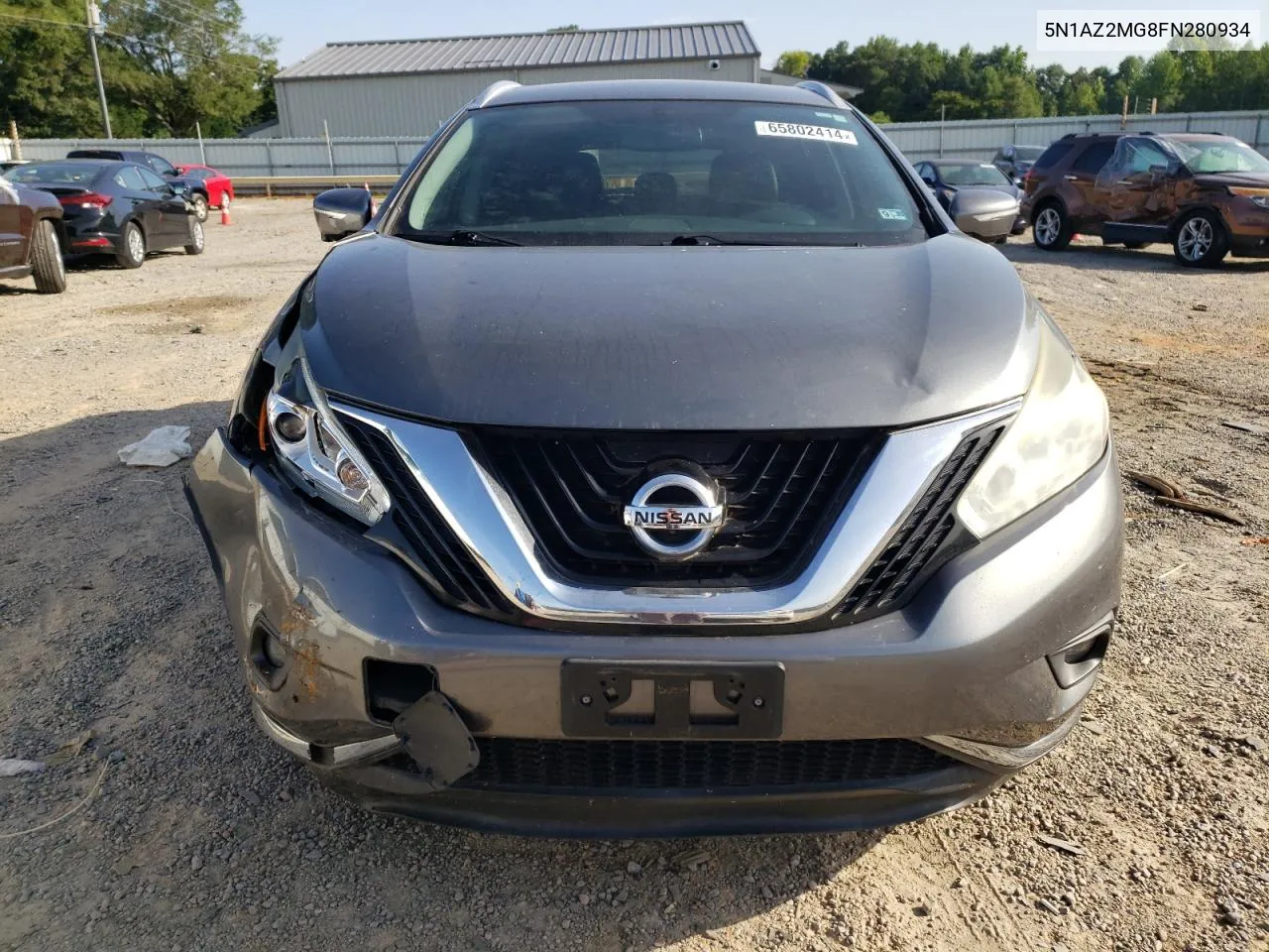 2015 Nissan Murano S VIN: 5N1AZ2MG8FN280934 Lot: 65802414